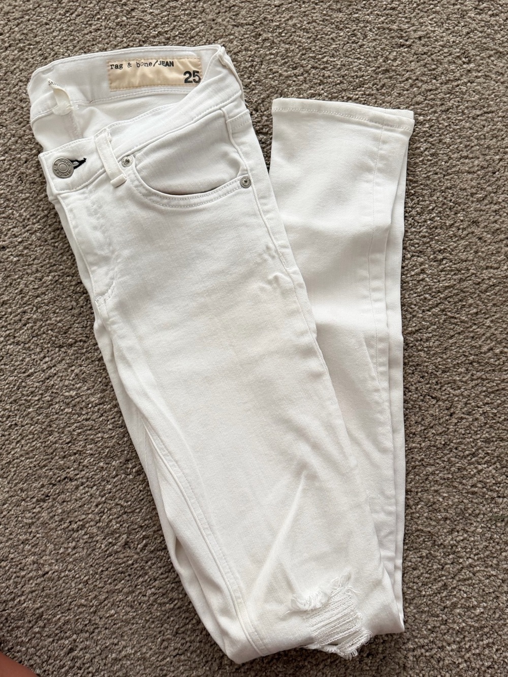 rag & bone White Skinny Jeans